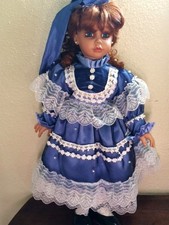 Cracker Barrel Vinyl Doll Red Hair Blue Eyes Exclusive-American Classics 22"