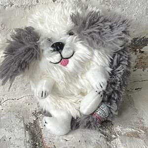 Hideaway Pets Jay at Play Sheepdog Mini Plush Stuffed Toy Folds Up White Gray 5" - Picture 1 of 5