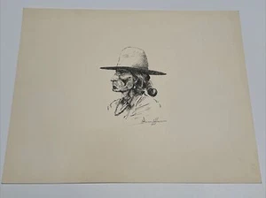 WILLIAM LEE HILL DRAWING FAMOUS NATIVE AMERICAN INDIAN PORTRAIT TRIBAL LISTED - Picture 1 of 14