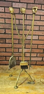 Mickey Mouse Disney Themed Brass Fireplace Set - Picture 1 of 12