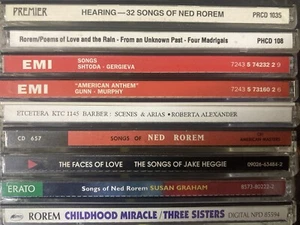 Bulk lot of Classical CDs (VOCAL - Songs Ned Rorem etc) As Pictured F11 - Imagen 1 de 2