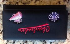 Black Cheerleader Embroidered Wallet with Megaphone and Poms