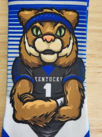 Rock Em Base Kentucky Wildcats- Licensed Football Crew Socks Large / Extra Large Cover