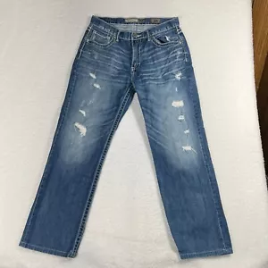 Jeans uomo BKE Tyler gamba dritta 33R (31x29) lavaggio medio denim invecchiato blu - Foto 1 di 7