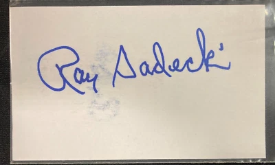 1950S/60S AUTO! BASEBALL SIGNED 3X5 CARD RAY SADECKI W/COA JSA AVAILABLE CF - Image 1 of 2