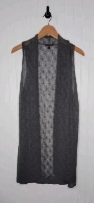 Cárdigan Eileen Fisher Frente Abierto 100% Lana Suelto Tejido Abierto Talla Mediana  Foto 1 de 4