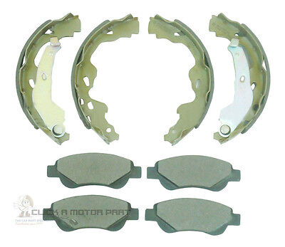 Front Brake Disc Pads & Rear Shoes Set New For Toyota Aygo 1.0 1.4 2005 To 2020 • 51.75€