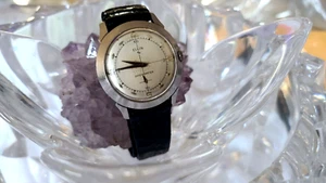Vintage Elgin Shockmaster 715 Cal Edelstahl Sub Zifferblatt manuelle Winduhr - Bild 1 von 10
