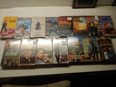 15 new western VHSs - High Noon, Searchers, Bravados, Vera Cruz, Tom Horn - Image 1 of 4