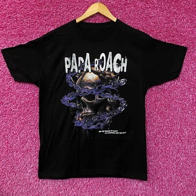Papa Roach Rock Nu Metal Distressed Tshirt size large - Image 1 of 4