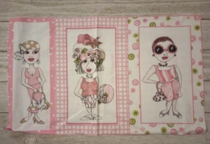 on the mend loralie fun fabric cancer crafts piece 12 x 7 inch 3 blocks - Picture 1 of 2