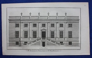 Original antiker Druck LONDON, CHIRURG'S THEATRE IN THE OLD BAILEY Maitland 1756 - Bild 1 von 2