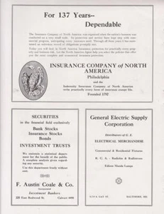 1929 GE General Electric Supply Corp Print-Ad/ Baltimore - Picture 1 of 1