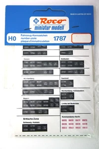 ROCO 1787 H0 Fahrzeug-Kennzeichen number-plate plaque d'immatriculation OVP NOS - Bild 1 von 2