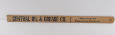 Wood GASOLINE GAUGE - 1928 - CENTRAL OIL & GREASE CO - Vintage