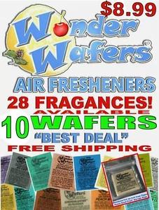 10 Wonder Wafers Ambientador PACK OBLEAS NU CAR Cuero Canela Algodón Royale - Imagen 1 de 40