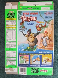 MT Kellogg's Müslischachtel 1992 Apple Jacks TAILSPIN Z108-8 - Bild 1 von 2