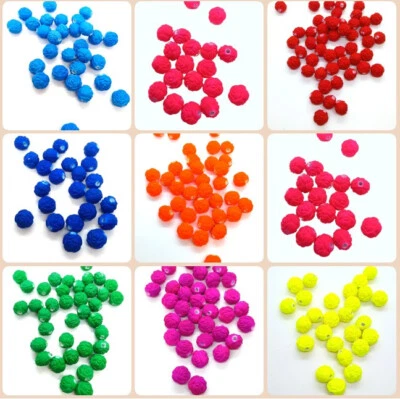 20-28pcs/bag  12mm rubber finished flower rose acrylic beads DIY Jewellery Craft - Image 1 of 2