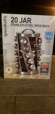 Kamenstein 20 Jar Stainless Steel Revolving Spice Rack Tower