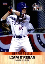 2018 Newport Gulls Choice #19 Liam O'Regan Middletown Rhode Island Baseball Card