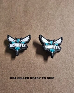 Croc Charms Basketball Charlotte Hornets 2 pieces USA SELLER BB8 - Picture 1 of 1