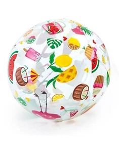 PALLONE GONFIABILE TRASPARENTE COLORATO MAXI 51 CM GIOCO BAMBINO MARE INTEX - Foto 1 di 1
