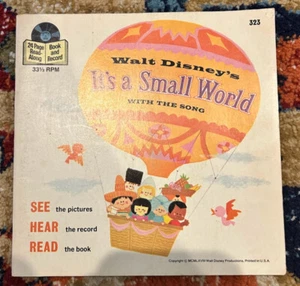 IT’S A SMALL WORLD Read Along Book & Record 33 1/3 RPM 1968 Disney 323 - Bild 1 von 3