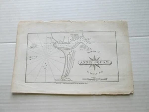 1854 BLUNT'S CHART  "ANNIS SQUAM",   7" wide by 4" tall.  #1 - Picture 1 of 2