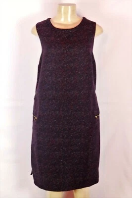 VESTIDO ESTILO FUNDA TEJIDO AZUL/ROJO MARCA MERONA SIN MANGAS TALLA GRANDE Foto 1 de 3