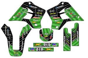 1995-2008 KDX 200 RACE SERIES Green Senge Graphics Kit Compatible with Kawasaki - Picture 1 of 10