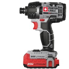 Porter-Cable Pcck640Lb 20-volt 1/4-Inch Hex Lithium Ion Impact Driver Kit