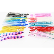 New listing
20+20pcs 9cm+7.5cm Octopus Trolling Bait soft Hoochies Squid Skirt Fishing Lures