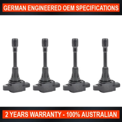 4 x Ignition Coil for Nissan Xtrail Micra Cube Dualis Juke Navara Qashqai Tiida - image 1 of 4