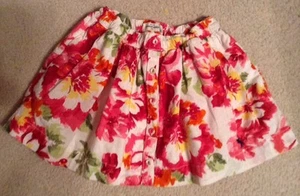 EUC! Girls Abercrombie Kids Pink/Green/White Floral Skirt Sz L So Cute! - Picture 1 of 6