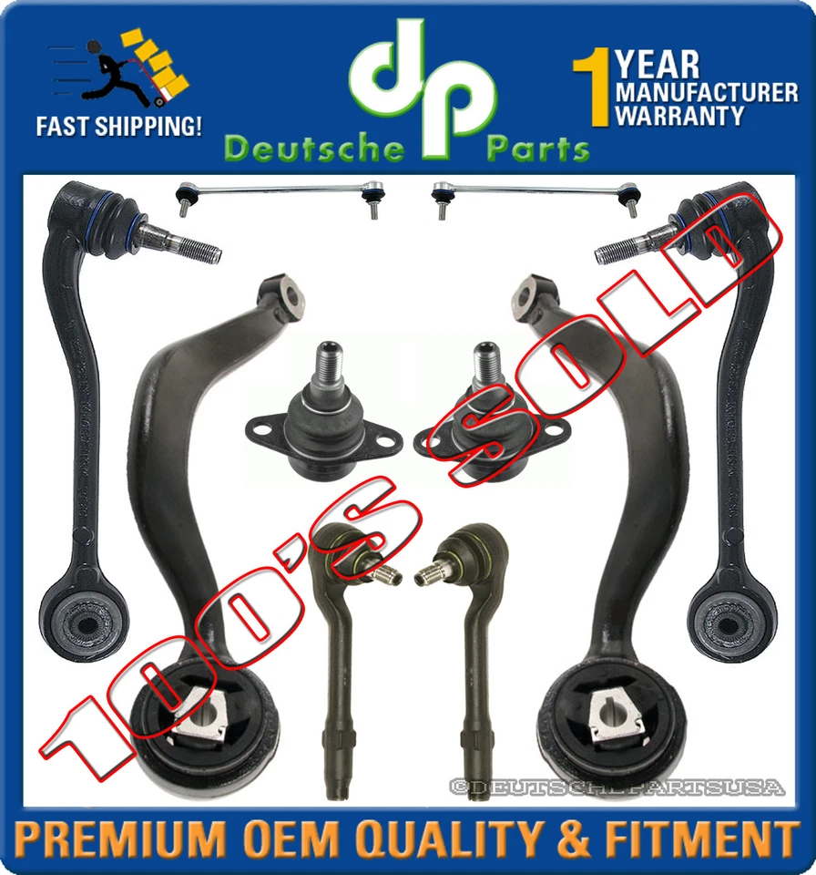 Brazos de brazo de control rótula buje barra estabilizadora enlace barra de amarre para BMW X5 E53 kit 10 Foto 1 de 1