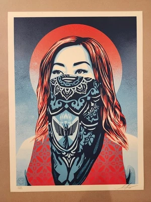 Impresión de póster numerado firmado de Shepard Fairey - Just Angels Rising - 2021 Foto 1 de 4