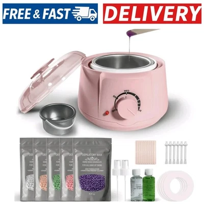 ACCUIELPORT AccueilPort Wax Heater Waxing Kit Professional & Home Kit - Pink