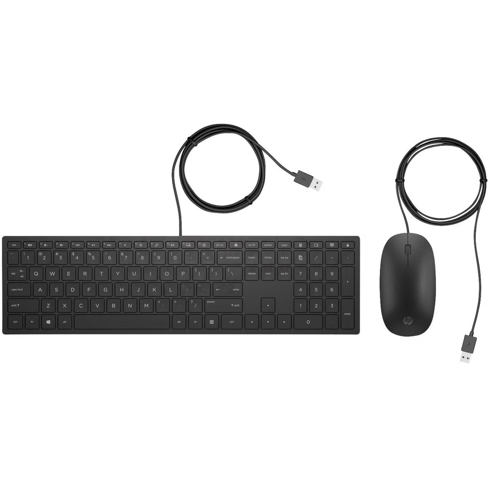HP Pavilion 400 USB Tastatur, Maus-Set Ergonomisch Deutsch, QWERTZ Schwarz - Bild 1 von 1