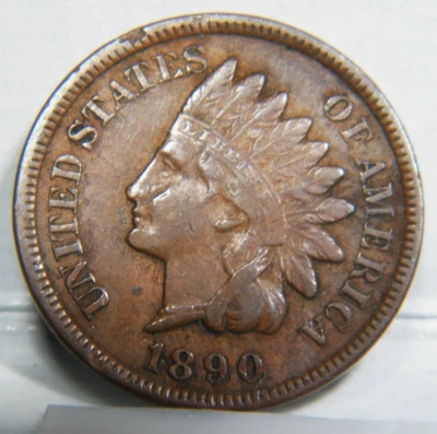 1890 Indian Head Cent Extra Fine  XF - Image 1 of 2