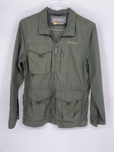 Eddie Bauer Men Travex Nylon Cargo Utility Ripstop Outdoor Jacket S Green - Picture 1 of 6