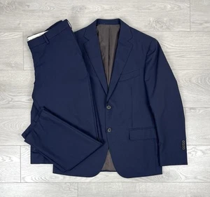 Suitsupply Blu Napoli Vitale Barberis Canonico Navy Tuta Blazer Pantaloni 48R Uomo - Foto 1 di 11