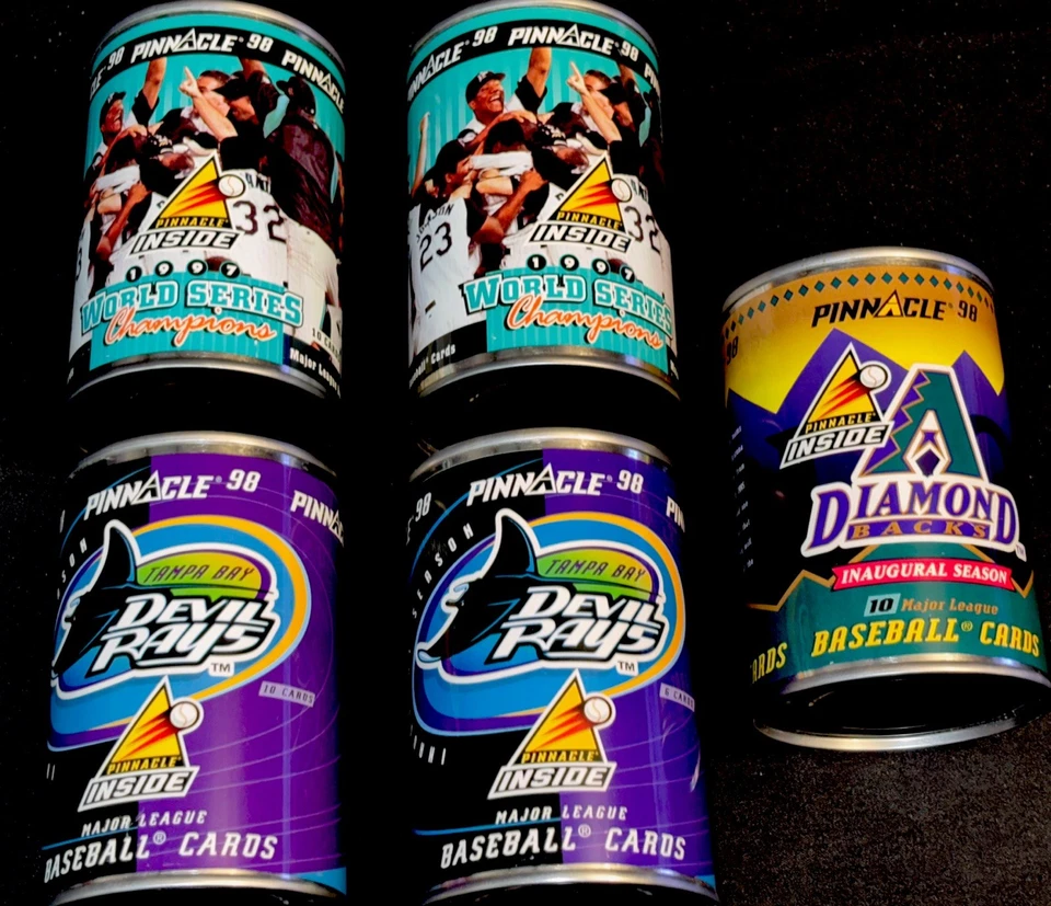 5 1998 Pinnacle Inside MLB Cans SP CHASE VERSIONS Unopened: Marlins Rays Dbacks - Image 1 of 4
