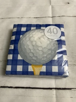 Servilletas de papel de golf almuerzo paquete de 40 pelotas de golf de 2 capas Foto 1 de 2