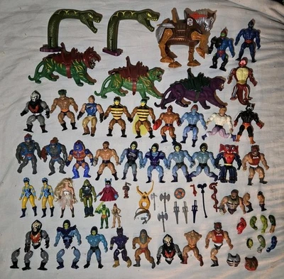 Vintage MOTU He-Man Masters of the Universe Action Figure Lot 1980s Mattel 30+ - Image 1 of 4