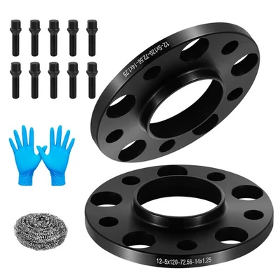 2PCS 12mm 5x120 Wheel Spacers HubCentric 14x1.25 For 2014-2018 BMW 328d xDrive - Image 1 of 4