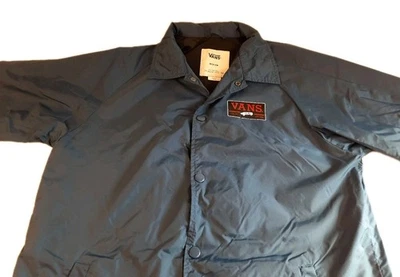 Vans “Off The Wall” Waterproof Jacket Medium Cinch Waist Navy Blue Lined - Image 1 of 4