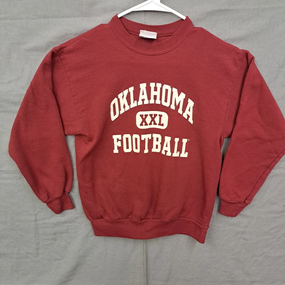 Sudadera Hanes OU Sooners Juvenil L 14/16 Roja Oklahoma Algodón Mezcla Poli Foto 1 de 4
