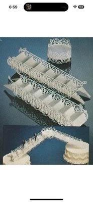 Juego de puente y escalera para pasteles de filigrana blanca Wilton Vintage 1983 Foto 1 de 3