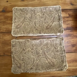 Par de fundas de almohada de restauración con flecos color cachemir tostado - Imagen 1 de 6