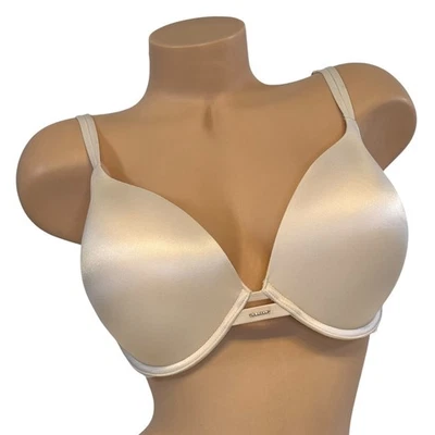 VICTORIAS SECRET 36DD очень сексуальный пуш-ап погружения добавить 1 чашка бюстгальтер гладкий марципан - Изображение 1 из 4